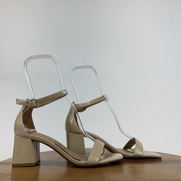 Abound Shoes - New NWOB Womens Abound Finn Beige Leather Ankle Strap Heel Sandals Size 7 M